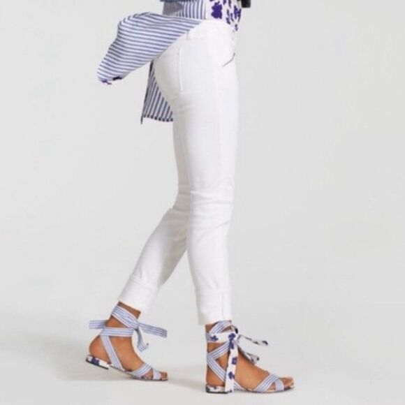 CAbi Watercolor Tied Up Ankle Wrap Sandals - Picture 1 of 9